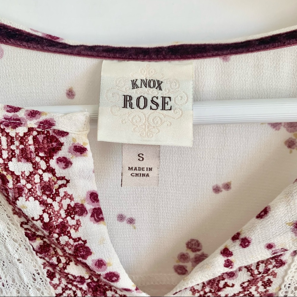 Knox Rose Peasant Boho Blouse - Picture 4 of 8